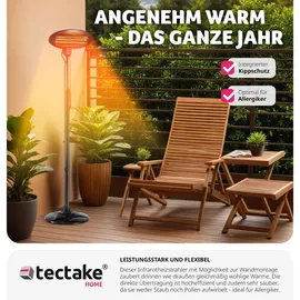 Tectake Infrarotheizstrahler Solaria Monolith 2000W höhenverstellbar - schwarz - Schwarz