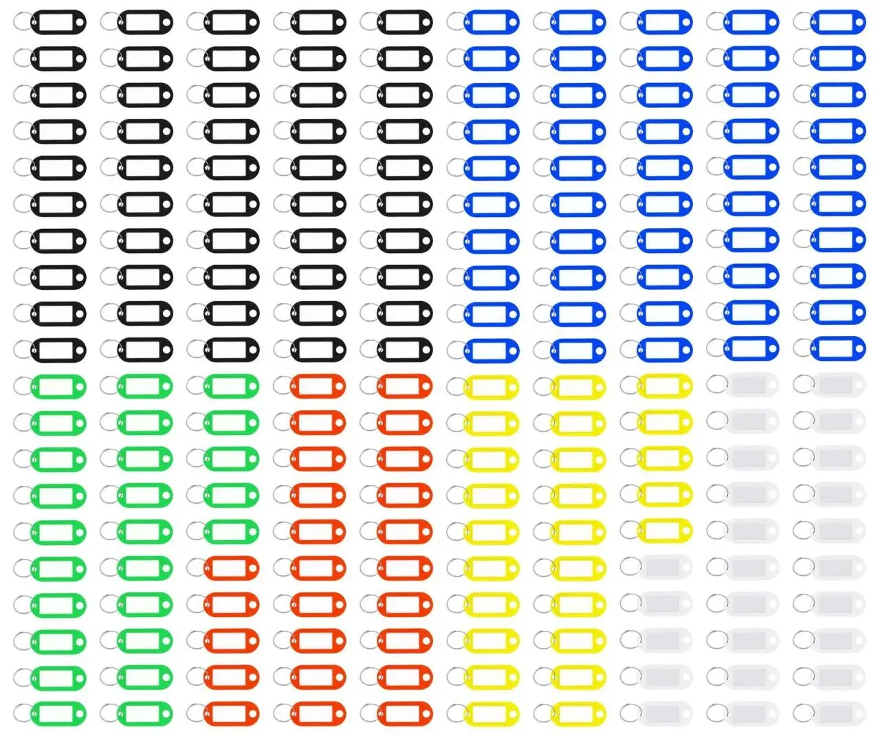 Preisvergleich Produktbild 200 Schlüsseanhänger bunt