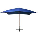 vidaXL Ampelschirm mit Mast Azurblau 3x3 m Massivholz Tanne