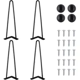 41cm Haarnadel Tischbein, Diy Möbel Metall Tisch Beine Perfekt Für Schrank, Kleiderschrank, Tv-schränke, Schubladen, Nachttisch Komme Mit Freie Bodenschutzvorrichtungen Und Schrauben, Möbelfüße