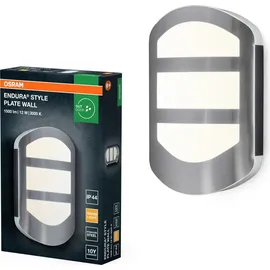 osram homelighting Außenleuchte Edelstahl 28,0 cm IP44 spritzwassergeschützt 650 lm silber