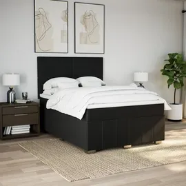 vidaXL Boxspringbett 140 x 200 cm Schwarz