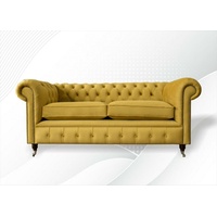 JVmoebel Chesterfield-Sofa, Chesterfield Gelb Sofa Wohnzimmer Design Couchen Polster Sofas Neu gelb
