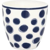 Greengate Latte-Macchiato-Glas Tippa mini Latte Cup blue 0,13l, Stoneware