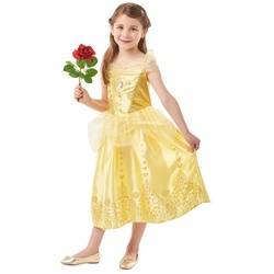 Rubie ́s Kostüm Disney Prinzessin Belle Glitzer Kinderkostüm, Werde zur Disney Princess mit jeder Menge Glitter! gelb 116