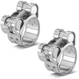 POPPSTAR 2 Stück Gelenkbolzenschellen Edelstahl Schlauchschellen Spannbereich 26-28mm, Bandbreite 18mm, W4