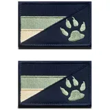 2 Stück Armeegrün Taktische Deutschland Flagge Patch mit Hunde-Tracker, Hundepfote, Armee Hunde, Polizei Hunde, Patriot Hunde, Hund, mit Verschluss, Service Hund Patch für Hundegeschirr Weste