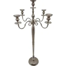 Lesli Living Kerzenständer Brush Aluminium Silber