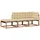 vidaXL Ecksofa-Einheiten für draußen 3 Stück Holz beige