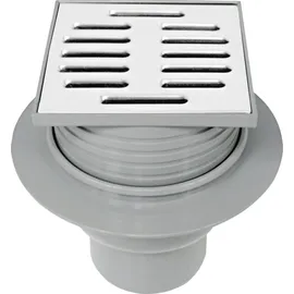 ACO Balkon/Terrassenablauf 100 x 100 mm DN 75 grau Ablaufgarnitur