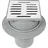 ACO Balkon/Terrassenablauf 100 x 100 mm DN 75 grau Ablaufgarnitur