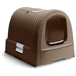 CURVER Rattan Katzentoilette mocca