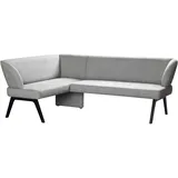 Home Affaire Eckbank HOME AFFAIRE "Aretha Küchenbank, Polsterbank, Esszimmerbank, Breite 215 cm", grau (antarctica, schwarz), B:215cm H:86cm T:150cm, Massivholz, Polyester, Polyurethan, Sperrholz, Sitzbänke, Eckbank, Moderne Bank in tollen Farben, Nosagfederung,