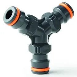 Ewuaqua Y-Stück 72046 3-Wege Verbinder aus Kunststoff, Gardena kompatibel