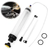 Erzekrim Ölabsaugpumpe 500ml, Absaugpumpe mit Schlauch & Verlängerungen für Bremsflüssigkeit, Kühlflüssigkeit, Getriebeöle (500ml)