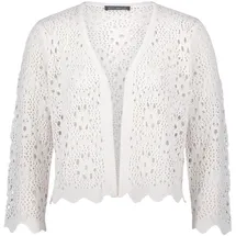 Betty Barclay Strickjacke mit Ajourmuster Offwhite 44