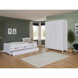Einzelzimmer ULLI 90 in Echtholz Kiefer, Weiß