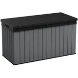 Keter Aufbewahrungsbox Darwin 150, graphit, 570 Liter, Auflagenbox Gartenbox Box