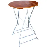 Chefgastro Stehtisch, Braun, Holz, 4-Sitzer, Rund,rund, 80x110x80 cm, Gartenmöbel, Gartentische, Klapptische Garten