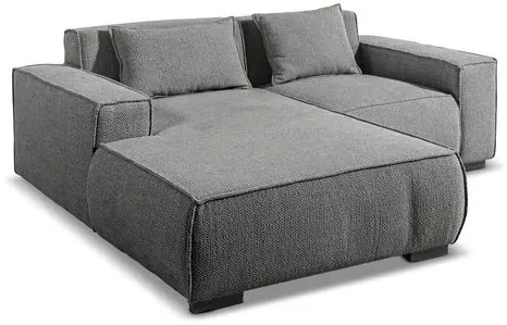 filippo Ecksofa Malta Stoff Grau Dunkelgrau
