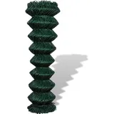 vidaXL Maschendrahtzaun Stahl 1,5x25 m Grün -
