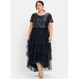 sheego Etuikleid Blau 56