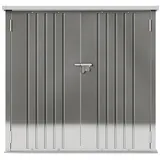 Livingandhome Gartenhaus, Grau, Metall, 143x135x83 cm, Aufbewahrung & Schutzhüllen, Geräteschuppen