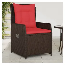 vidaXL Liegende Gartenstühle 2 Stk. Braun Poly Rattan