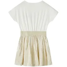 vidaXL Kinderkleid mit Kurzen Ärmeln Ecru 104