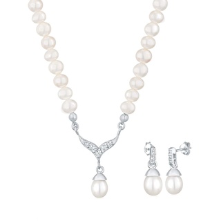 Elli Perle Kristall 925 Silber Weiß Damen