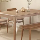 Tischfolie Transparent 183 x137cm, Abwaschbare Fettdicht Tischdecke, 0.15mm PVC Plastiktischdecke, Wasserdicht Klarsicht Tischschutzfolie für Esstisch & Schreibtisch