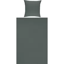 Erwin Müller Bettwäsche Traunstein Single-Jersey anthrazit Größe 1x 155x200 cm + 1x 80x80 cm
