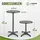 Trutzholm Stehtisch 2in1 Bistrotisch höhenverstellbar klappbar 70/115 cm Ø 60 cm