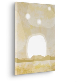 KOMAR Keilrahmenbild im Echtholzrahmen - Desert Scene - Größe 30 x 40 cm - Wandbild, Kunstdruck, Wanddekoration, Design, Wohnzimmer, Schlafzimmer