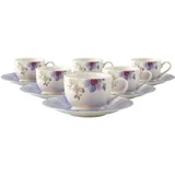 Villeroy & Boch Mariefleur Gris Basic Espressotasse mit Untertasse 50 ml 6er Set - DS