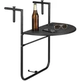 Relaxdays Balkonhängetisch BASTIAN 60 x 40 cm Schwarz