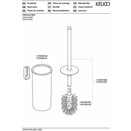 Keuco WC-Bürstengarnitur Moll verchromt/weiß (12764010100)