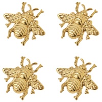 Antik-Gold Biene Design Schubladengriffe Griff Möbelknopf Bienenziehgriffe für Küchenschrank Kommode Kleiderschrank Tür - 4er Pack