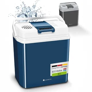 Juskys Kühlbox Nordpol 12V/230V für Auto, Lkw, Camping - thermoelektrisch Mini-Kühlschrank 24 L Blau