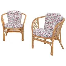 moebel-direkt-online Sessel Sonja Polyester 2er-Set 75 x 85 x 80 cm Beige mit Kissen