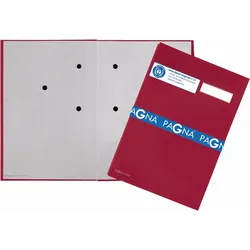 Pagna Unterschriftsmappe 5 Fächer Leinen rot