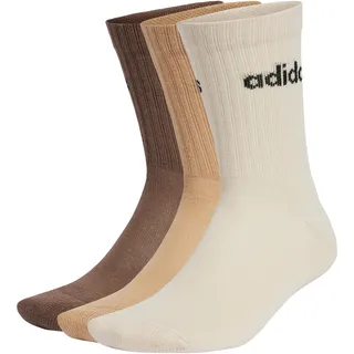 adidas Linear Crew Cushioned 3er-Pack Socken, weiß - L