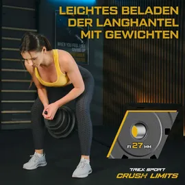 trex sport Hantelscheibe 15 kg Kunststoff Hantelscheibe schwarz