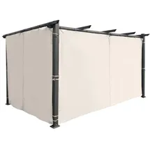 Jet-Line Gardine Seitenvorhang für Pavillon Luxor 2 Stück 3 x 0 m Beige