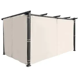 Jet-Line Gardine Seitenvorhang für Pavillon Luxor 2 Stück 3 x 0 m Beige