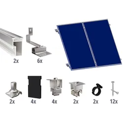 Prior PV Schrägdach-Montageset 2 Solarmodule