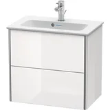 Duravit Waschtischunterschrank 2 Auszüge 61 x 56 x 38,8 cm Schwarz Hochglanz