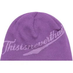thisisneverthat Script-Logo No Cuff Beanie - Violett - OSFA