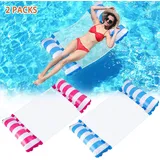 2-teiliges Hängematten-set, 4-in-1 Aufblasbare Pool-schwimmhilfe, Mehrzweck-faltbare Wasserhängematte, Tragbare Ultraleichte Schwimmhilfe Für Erwachsene.