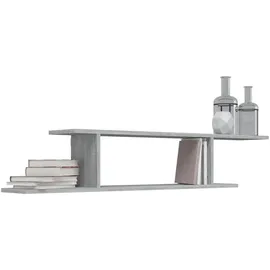 vidaXL Wandregal 125 x 18 x 23 cm Grau